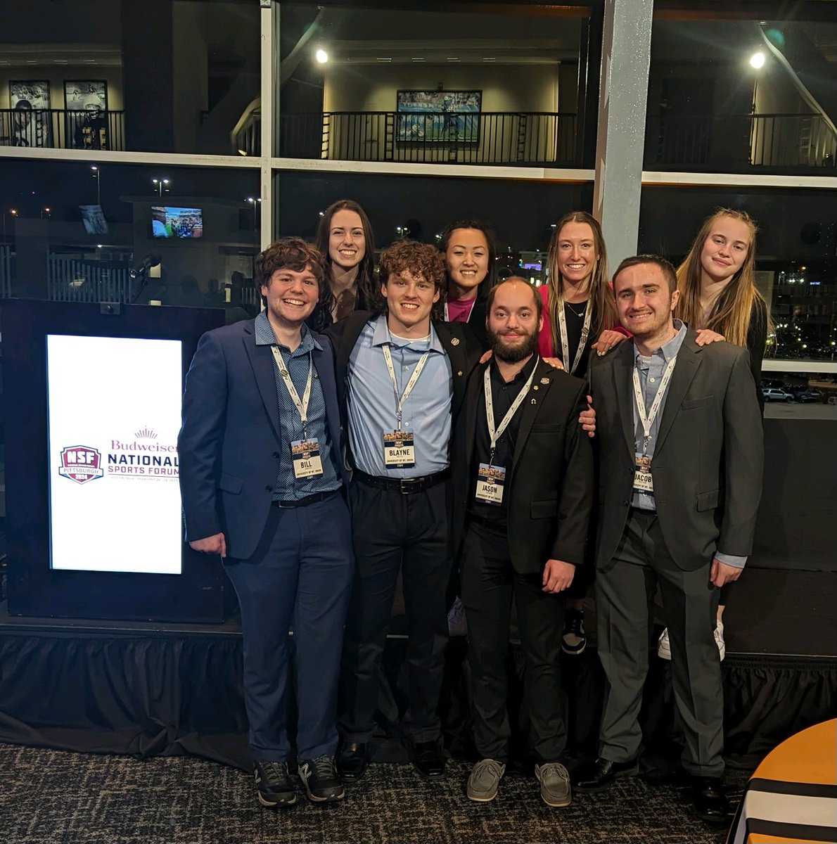 mountunion's tweet photo. Eight Mount Union students were selected to intern at the @NatlSportsForum, hosted in Pittsburgh, PA! #ShowUpReady
See how these Raiders got hands-on with the conference and built connections with sport business professionals from across the country: https://t.co/hCaZ6rzUUg https://t.co/ZhYgVn4pnf