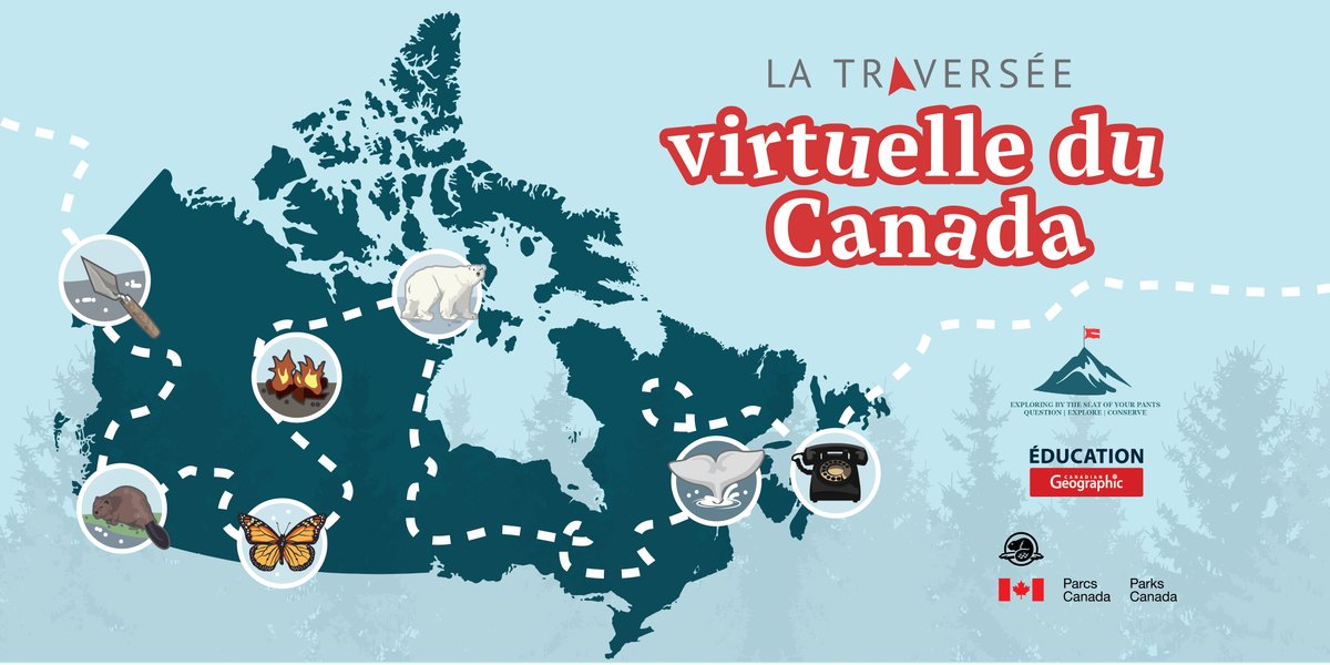 La Traversée virtuelle du Canada avec @CanGeoEdu, @EBTSOYP et @ParcsCanada est de retour! Nous commençons par une visite au parc marin du Saguenay-Saint-Laurent demain à 11h HAE. Inscrivez-vous pour découvrir une journée dans la vie d'un béluga: bit.ly/39m4IFv