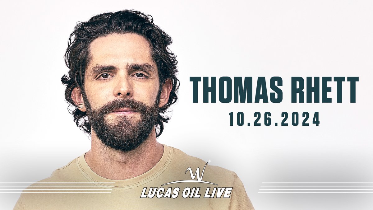 JUST ANNOUNCED: @ThomasRhett is coming to #LucasOilLive this fall and you don't want to miss this show! See him live on October 26th - tickets go on sale THIS Friday: bit.ly/49acwU2