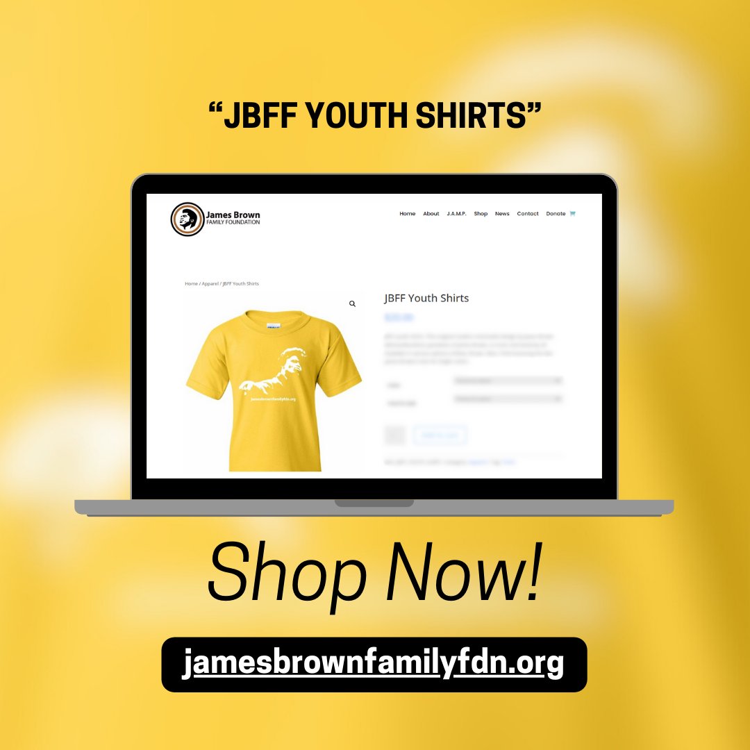 Gear up your young ones with JBFF Youth Shirts! Now up for grabs in Sizes 3T to XL Youth. Shop now at jamesbrownfamilyfdn.org! #JBFFYouthTees #YouthSoulTees