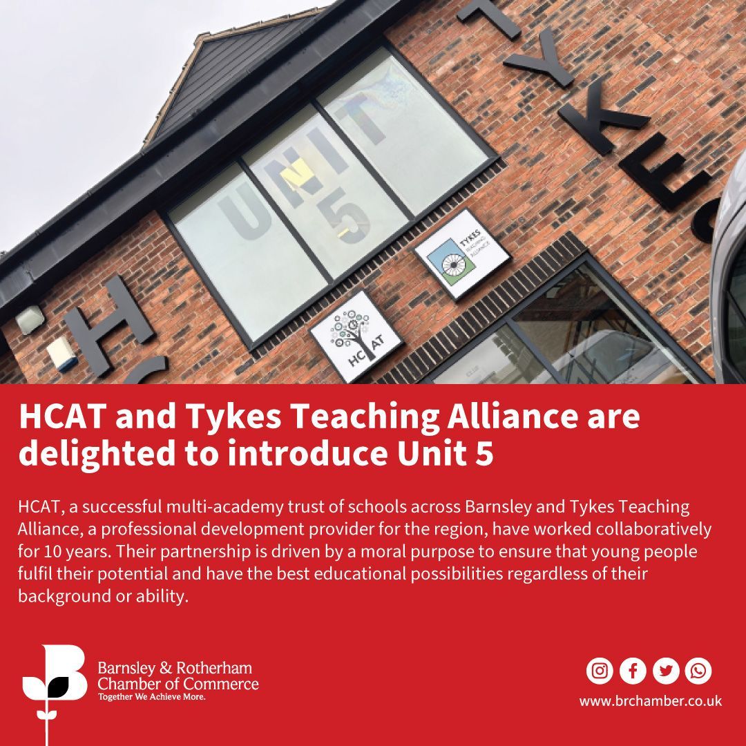 Member News buff.ly/4arID2D HCAT and Tykes Teaching Alliance are delighted to introduce, Unit 5, a unique and purpose-driven learning environment within their not-for profit organisation!