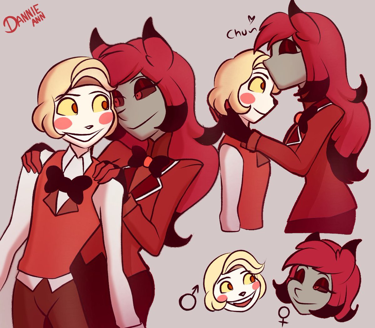 Dan21Ha's tweet photo. I only do basic of your genderbend version ❣️
#charlastor #CharlieMorningstar #Alastor #radiobelle #AlastorHazbinHotel #hazbinhotel #charliehazbinhotel #genderbend https://t.co/i1h6zKQImD