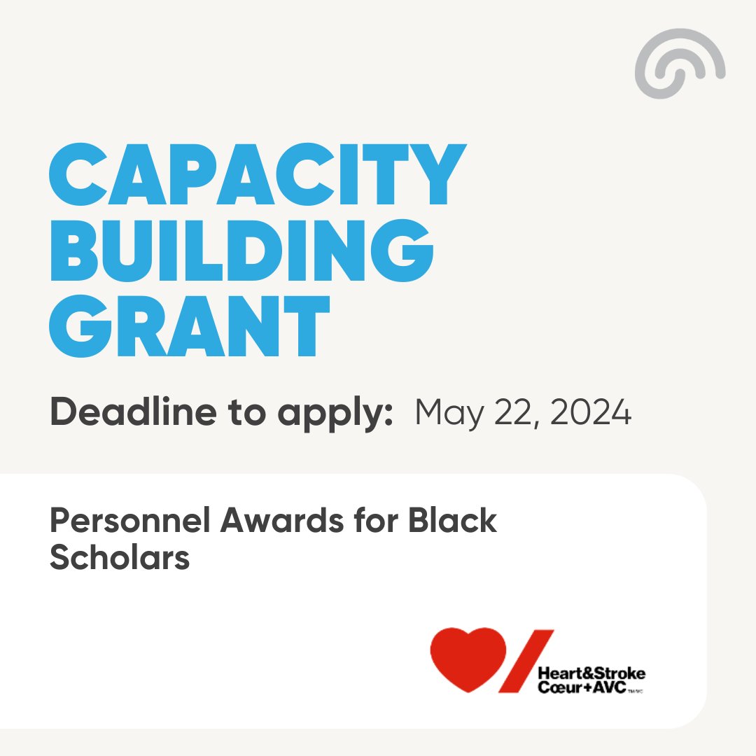 It's with great enthusiasm that we introduce the second installment of the Personnel Awards for Black Scholars, made possible through our partnership with @HeartandStroke. The deadline is May 22. Learn more ➡️braincanada.ca/funding-opport… #BlackinSTEM