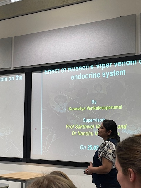 Trigger warning for the audience.....Watch out for snakes!  Great talk about how the venom of the Russell's viper affects the endocrine system and this knowledge can be used to improve future patient outcomes. #UoRPhDShowcase #RSOP