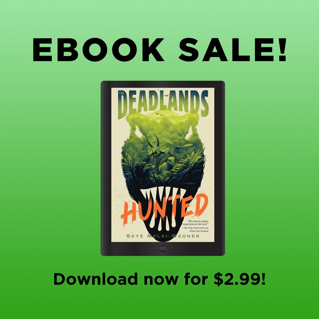 A disgraced son of a prince, the enemy he saved, and a group of questionable allies must join forces to avoid becoming prey in @SkyeOhWhy's THE DEADLANDS: HUNTED 🦖 Get an ebook copy of this middle-grade adventure novel while it's on sale for $2.99 at bit.ly/3OwhumE