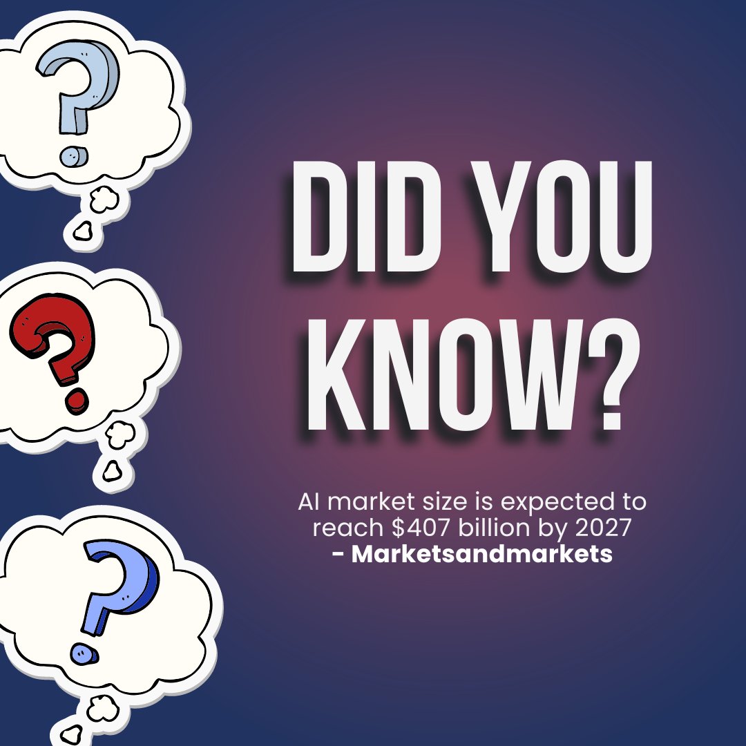𝐃𝐈𝐃 𝐘𝐎𝐔 𝐊𝐍𝐎𝐖❓ Check out this fascinating stat from Marketsandmarkets. What are your thoughts on AI? Let us know in the comments!👇 Learn all about AI at The Business Show LA on the 9th & 10th of October. FREE tickets here: thebusinessshowus.com/?utm_source=TB… #TBSUS #TBSLA