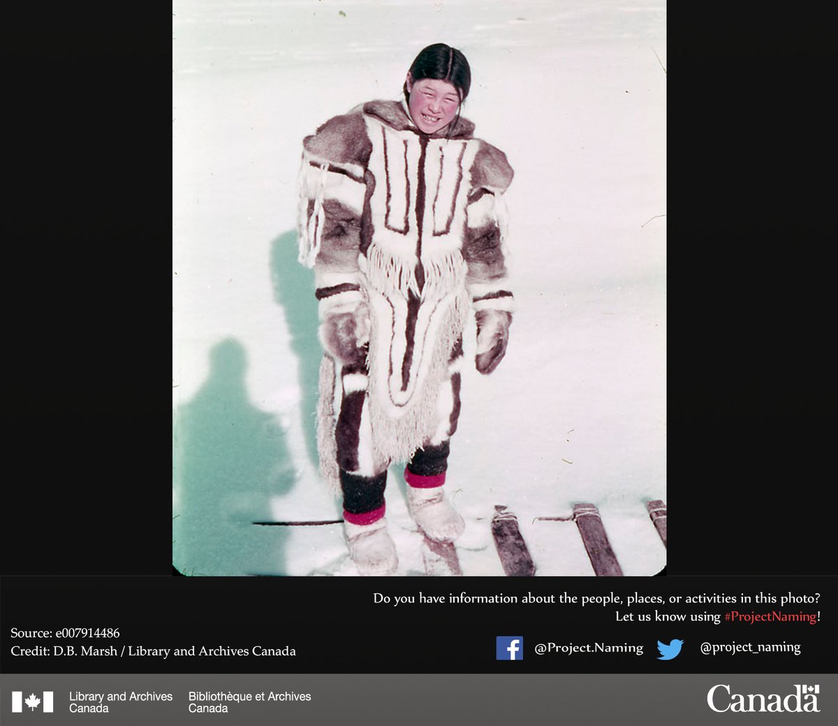 project_naming's tweet image. Inuk woman wearing an amautik, Arviat, Nunavut (formerly Eskimo Point, Northwest Territories), no known date.
Do you recognize the woman in this photo?
More on Project Naming and how you can help: ow.ly/I7JH50KJ1BJ