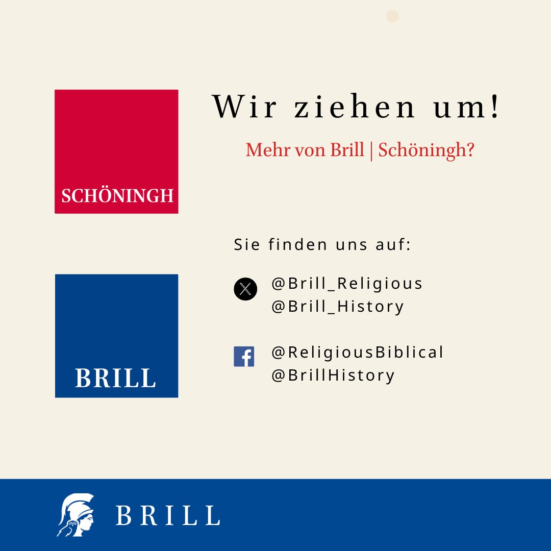 Brill | Schöningh (@fschoeningh) on Twitter photo Auf Wiedersehen, wir ziehen um! In Zukunft finden Sie unseren Content auf <a href="/Brill_Religious/">Religious & Biblical</a> und <a href="/Brill_History/">Brill History</a>, mit weiteren interessanten, englisch- und deutschsprachigen Titeln aus der #BrillVerlagswelt. Wir freuen uns, Sie dort zu begrüßen & bedanken uns für Ihre Treue! Auf Wiedersehen, wir ziehen um! In Zukunft finden Sie unseren Content auf <a href="/Brill_Religious/">Religious & Biblical</a> und <a href="/Brill_History/">Brill History</a>, mit weiteren interessanten, englisch- und deutschsprachigen Titeln aus der #BrillVerlagswelt. Wir freuen uns, Sie dort zu begrüßen & bedanken uns für Ihre Treue!
