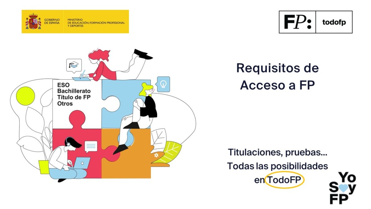 📢 ¿Quieres estudiar Formación Profesional? 
#TodoFP #YoSoyFP
🔴 Conoce los requisitos de acceso
🔎 Encuentra toda la información en TodoFP.es
todofp.es/como-cuando-y-…