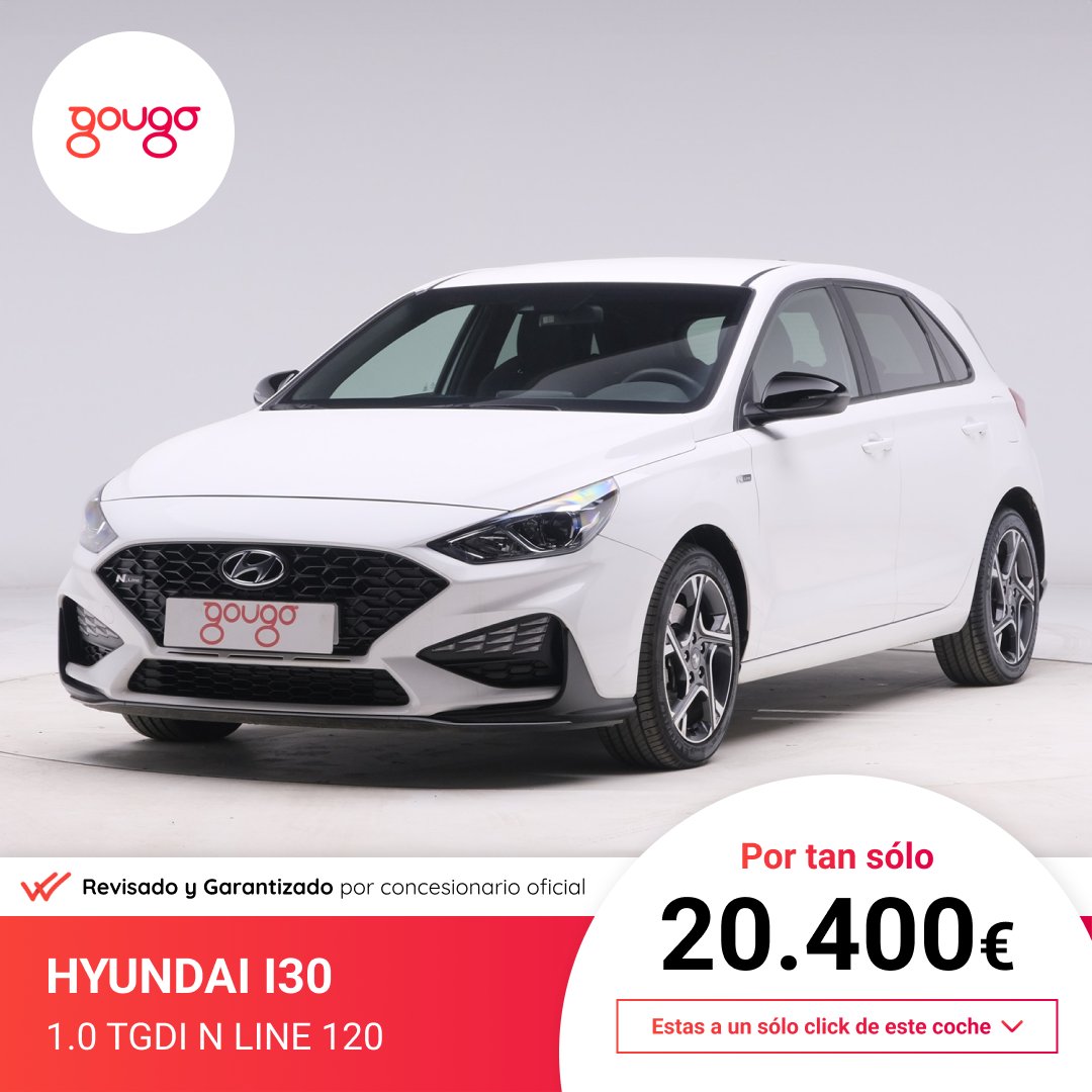 Conduce este Hyundai i30 N-Line '30 aniversario' por 20.400€. Haz clic en el enlace y solicita más información. 👇 🔗 gougo.es/coches-segunda… 🚗 Elige entre más de 600 coches de ocasión en nuestro portal. 💸 Posibilidad de financiación. ✅ 12 meses de garantía.