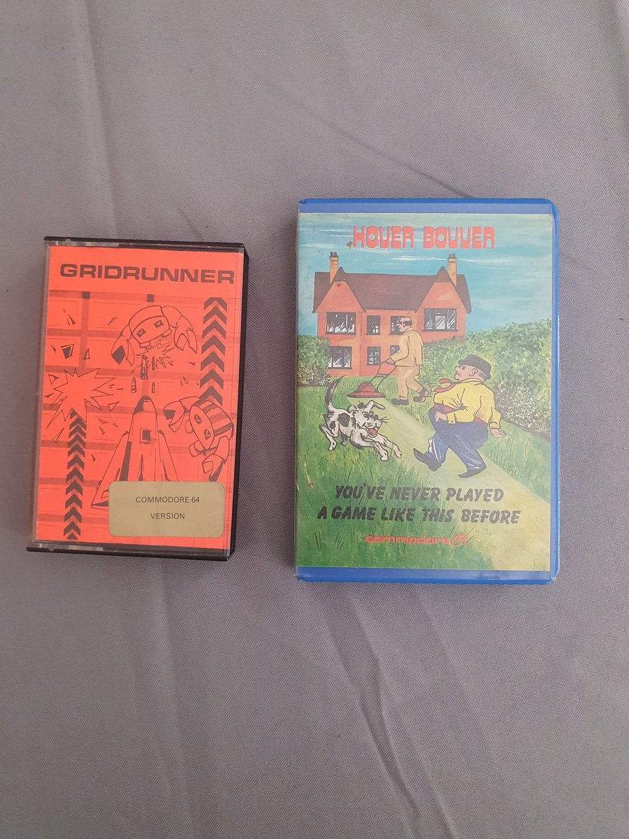 Found one of my first video games I bought for commodore 64 .gridrunner and a later game hover bovver .both have stuck with me for over 40 years .thank you  #commodore64 #c64 #llamasoft #Jeffminter  #gridrunner