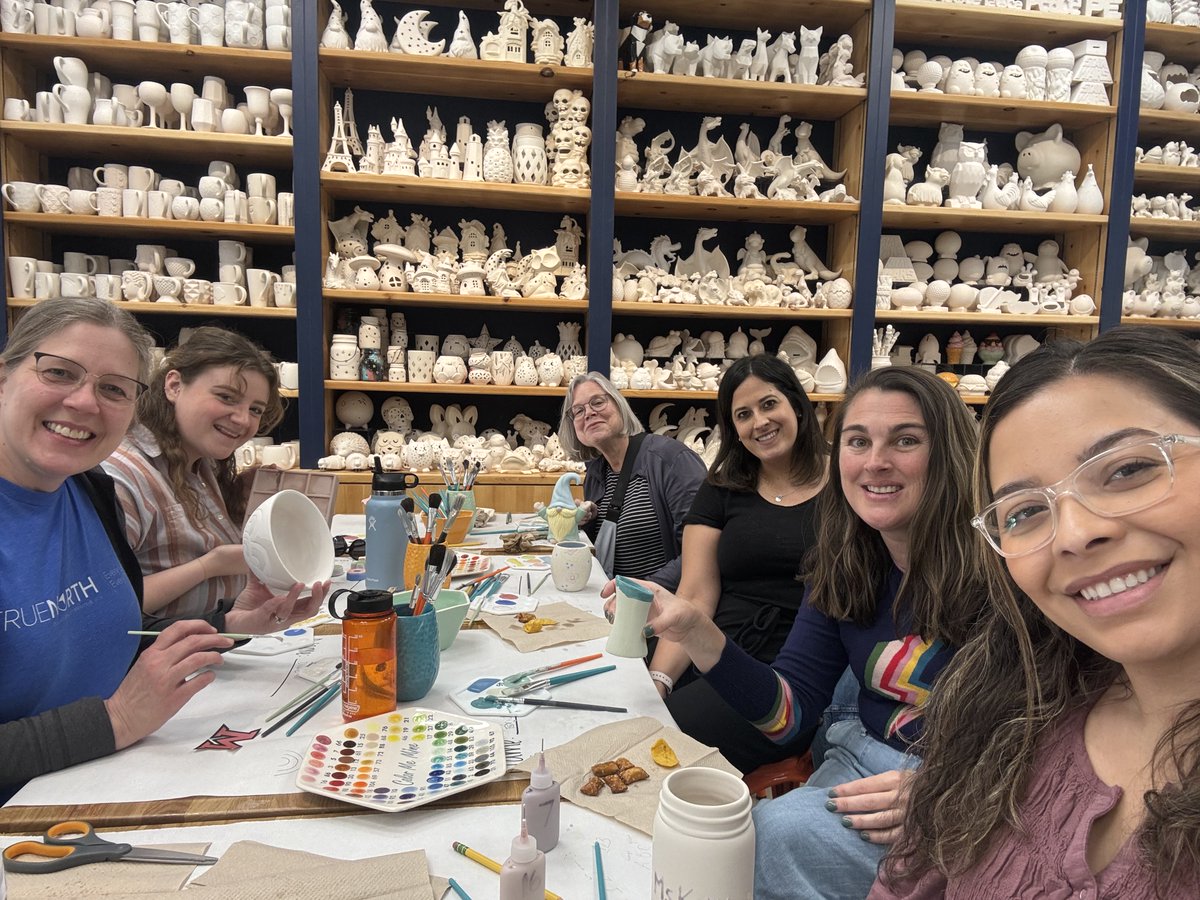 TrueNorth Occupational Therapists and Physical Therapists enjoyed team bonding time together while painting pottery after work! It is wonderful to see our team members enjoying their time together not only inside the classroom, but outside as well.
