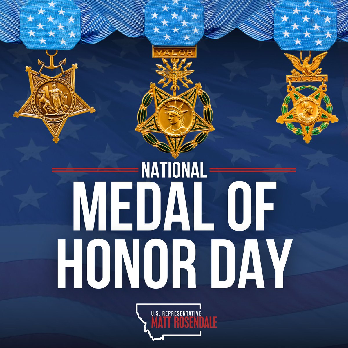 Today, on National Medal of Honor Day, we honor the brave and resilient men and women who have earned our military’s highest award for distinguished acts of service. We shall never forget their heroic acts to protect our great nation!