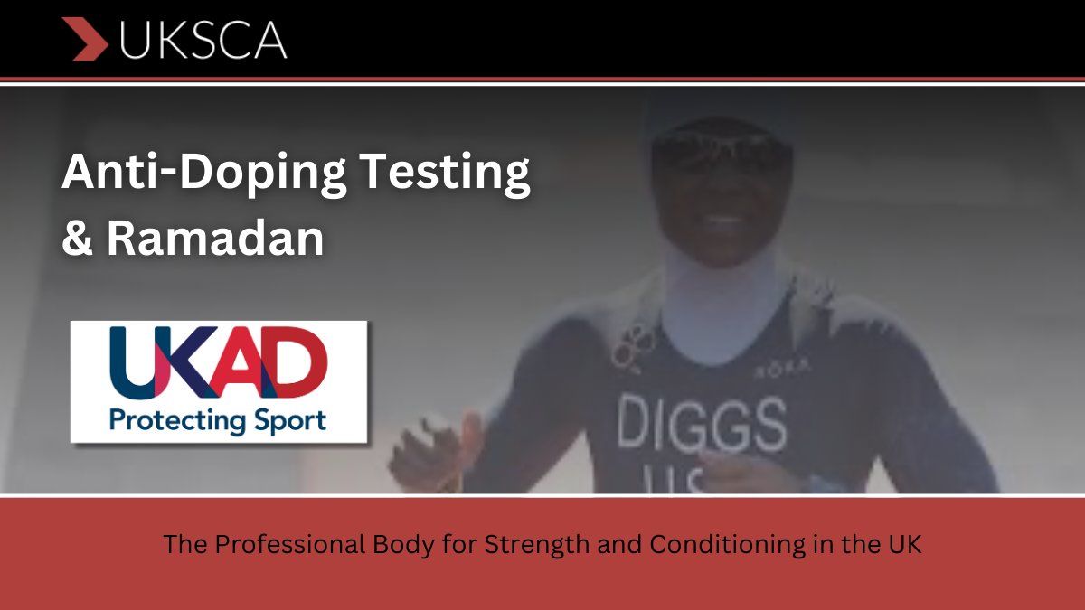 Ramadan, the holy month of fasting within Islam, a time for deep spiritual reflection & collective rituals for Muslims worldwide. In partnership with UK Anti-Doping the UKSCA wants to highlight how the Testing Process works during Ramadan For more info: ow.ly/QXKh50R188U