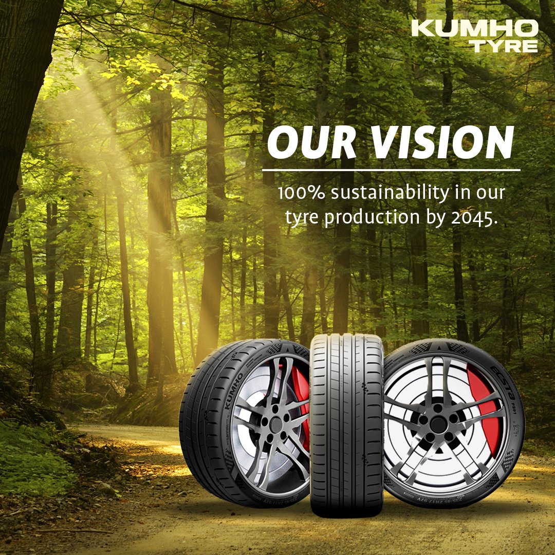 Did you know we already use 25% sustainable materials in our products and have recently developed a tyre made from 80% sustainable materials? It's all part of our vision to achieve 100% sustainability in our tyre production by 2045. #sustainability #sustainable #climatechange