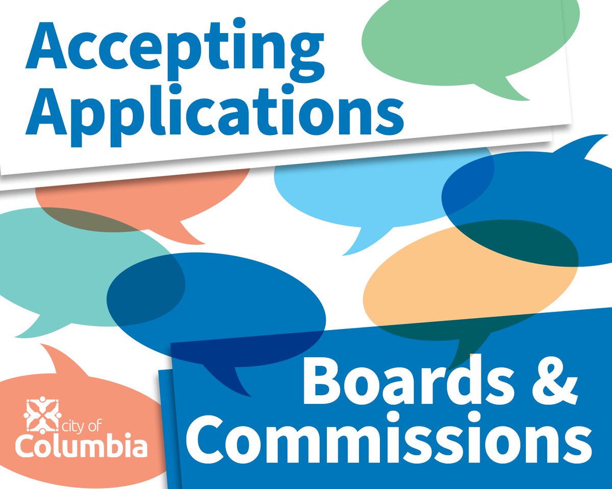 The City is currently accepting applications for multiple boards and commissions. These are a way for residents to be involved in local government. Applications must be received by the City Clerk's Office by 5 p.m., April 5. For more information, visit: CoMo.gov/vacancies/