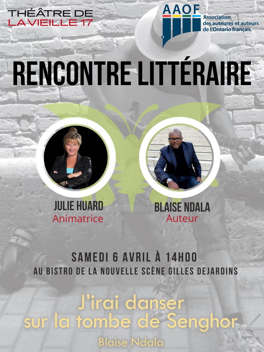 En partenariat avec le Théâtre de la Vieille 17, nous vous invitons à une rencontre littéraire avec <a href="/Blaise_Ndala/">Blaise Ndala</a> qui tissera des liens entre son roman, J’irai danser sur la tombe de Senghor et la pièce M'appelle Mohamed Ali présentée à la Nouvelle Scène Gilles Desjardins.