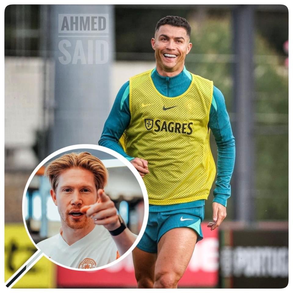 ▪️سأكون سعيداً للغاية إذا لعبت بجوار كريستيانو قبل الإعتزال 💔
▫️دي بروين 🗣