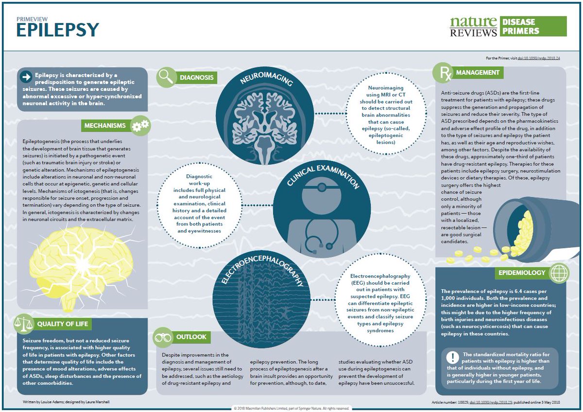 DiseasePrimers's tweet photo. Epilepsy is the third leading contributor to the global burden of disease for neurological disorders and affects 65 million people worldwide.

#PurpleDay #EpilepsyAwareness 
https://t.co/dSWgEn3UU8 https://t.co/CT47qy5gZ6