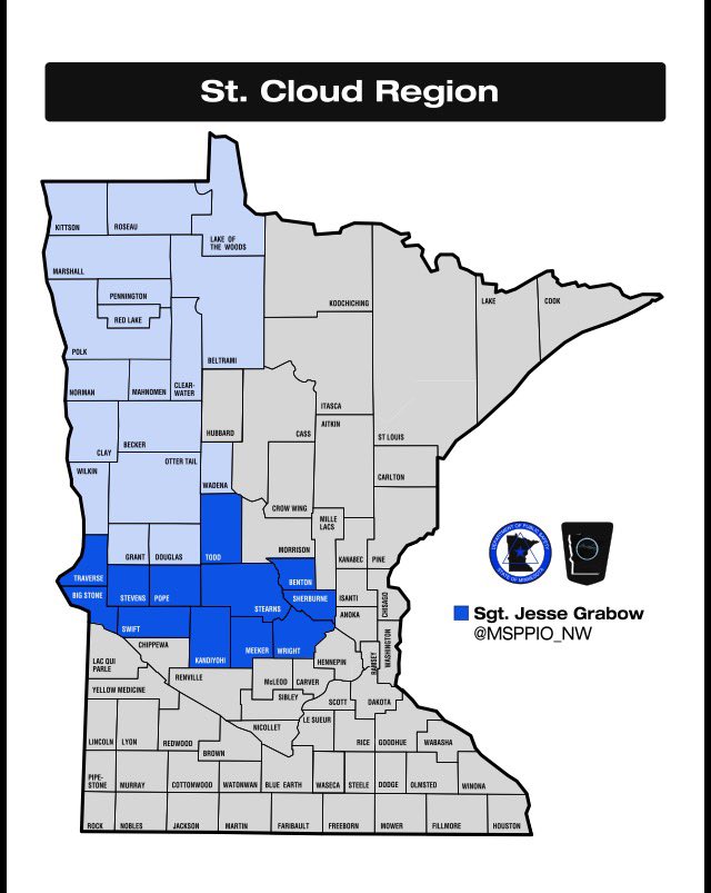 #MSPnumbers - Sunday, 3/24/24 Troopers in the St. Cloud region responded to: 50 crashes (1 non-life threatening injuries) & additional 27 other vehicles that ran off the road requiring a tow/Trooper assistance.