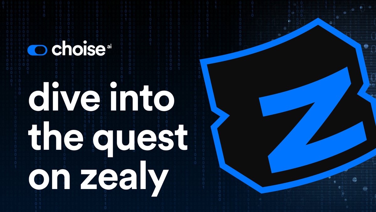 🎉Dive into the #ChoiseAI Quest on Zealy!🚀 Join our community campaign & compete for a $6,000 prize pool! ✨ 🔹 Exciting Quests 🔹 Incredible Rewards 🔹 Empowering Blockchain Tech Sign up, join our community, and start questing for glory! 🏆1 month-long Questing Campaign! 🔗Join…