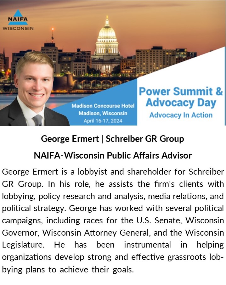 Get your registration in today! We can't wait to see you for NAIFA-Wisconsin's Power Summit & Advocacy Day in Madison on April 16-17. hubs.ly/Q02qz8K60
