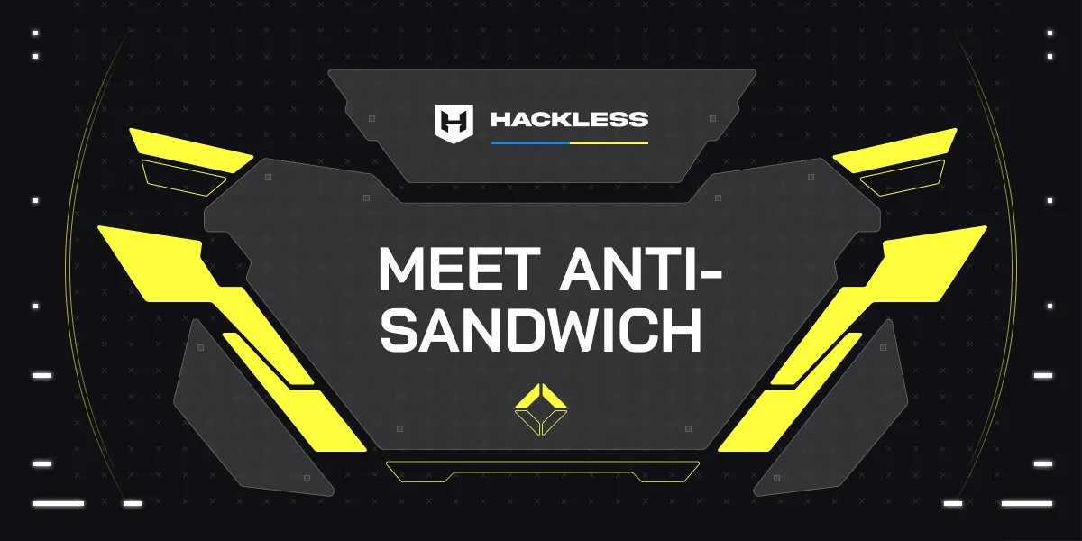 hackless_defi's tweet photo. 3⃣ Frustrated with getting less from trades? You might be a victim of frontrunning. Our Anti-Sandwich tool keeps your transactions private, shielding you from opportunistic bots. Secure your trades now.
Try it: https://t.co/1ogMm8CFUQ https://t.co/jeg1J8iIQ6