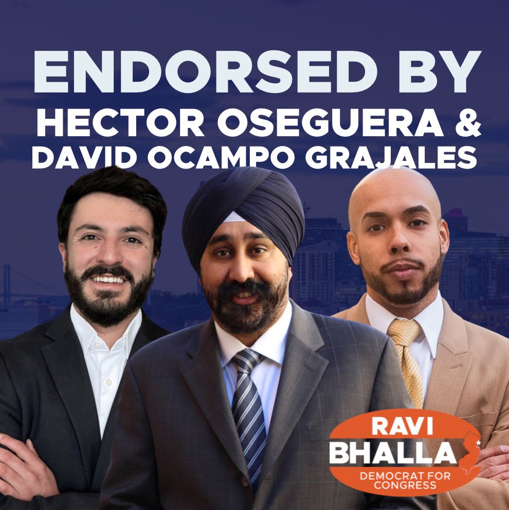 Proud to earn the endorsements of @Oseguera2020 and @DavidOcampoNJ – two community activists who have been at the forefront of the fight against the influence of party bosses and to #Abolishtheline.

Thrilled to have them in my corner.