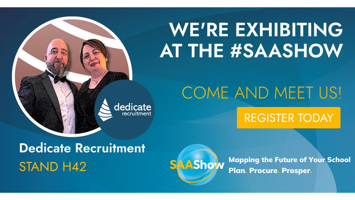 The @SAA_Show is back in London on 1st May - and we'll be there to help with your support staff recruitment needs or to discuss your own career path!
 
#recruitment #education #london #SAASHOW #FanSAAStic