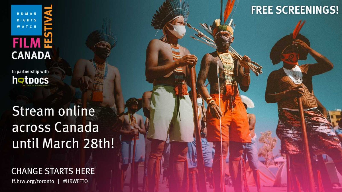 Missed our in-person festival? Watch films from our 21st Annual Human Rights Watch Canada Film Festival now until March 28th!⁠ ⁠ Watch any of the following incredible films online for FREE:⁠ - WE ARE GUARDIANS - GREEN BORDER - @MedihaFilm ⁠ 🎟️: ff.hrw.org/toronto