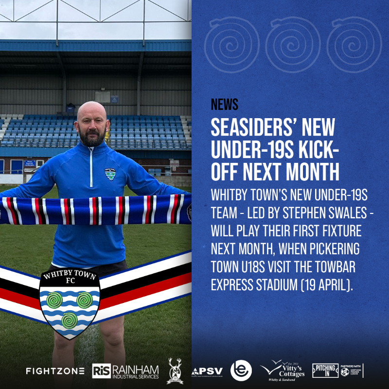 WhitbyTownFC's tweet photo. Building for the future! 🙌

Whitby Town are delighted to announce the formation of a new under-19s side - led by Stephen Swales!

The side will play their first fixtures next month, with a home game against @PickeringTownFC U18s already booked in!