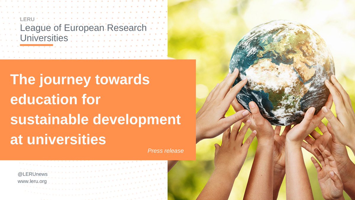 Read LERU's new report on education for sustainable development (#ESD) at universities! 🌍 It analyses and showcases the LERU members’ rich and evolving experience with the strategic, programmatic and operational take-up of ESD. 👉 leru.org/news/the-journ…