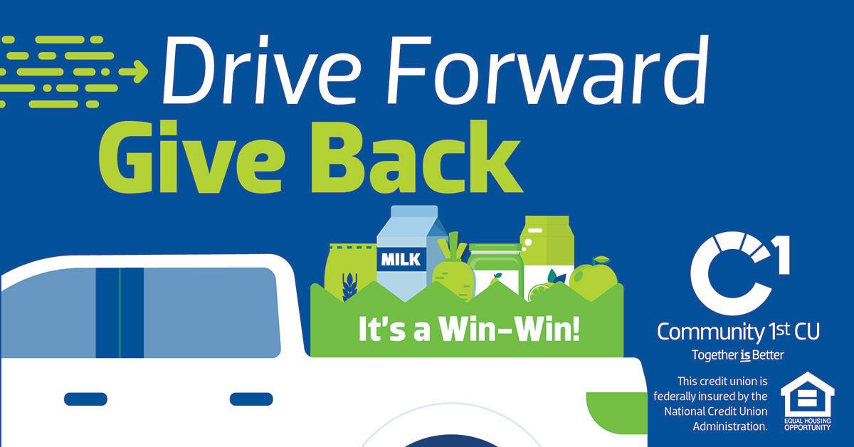 Drive Forward. Give Back. 💰 Refinance your auto loan* with C1st and you’ll get $50 and we’ll give $50 to the Food Bank of Iowa. Subject to credit approval. Learn more: c1stcu.com/refinance