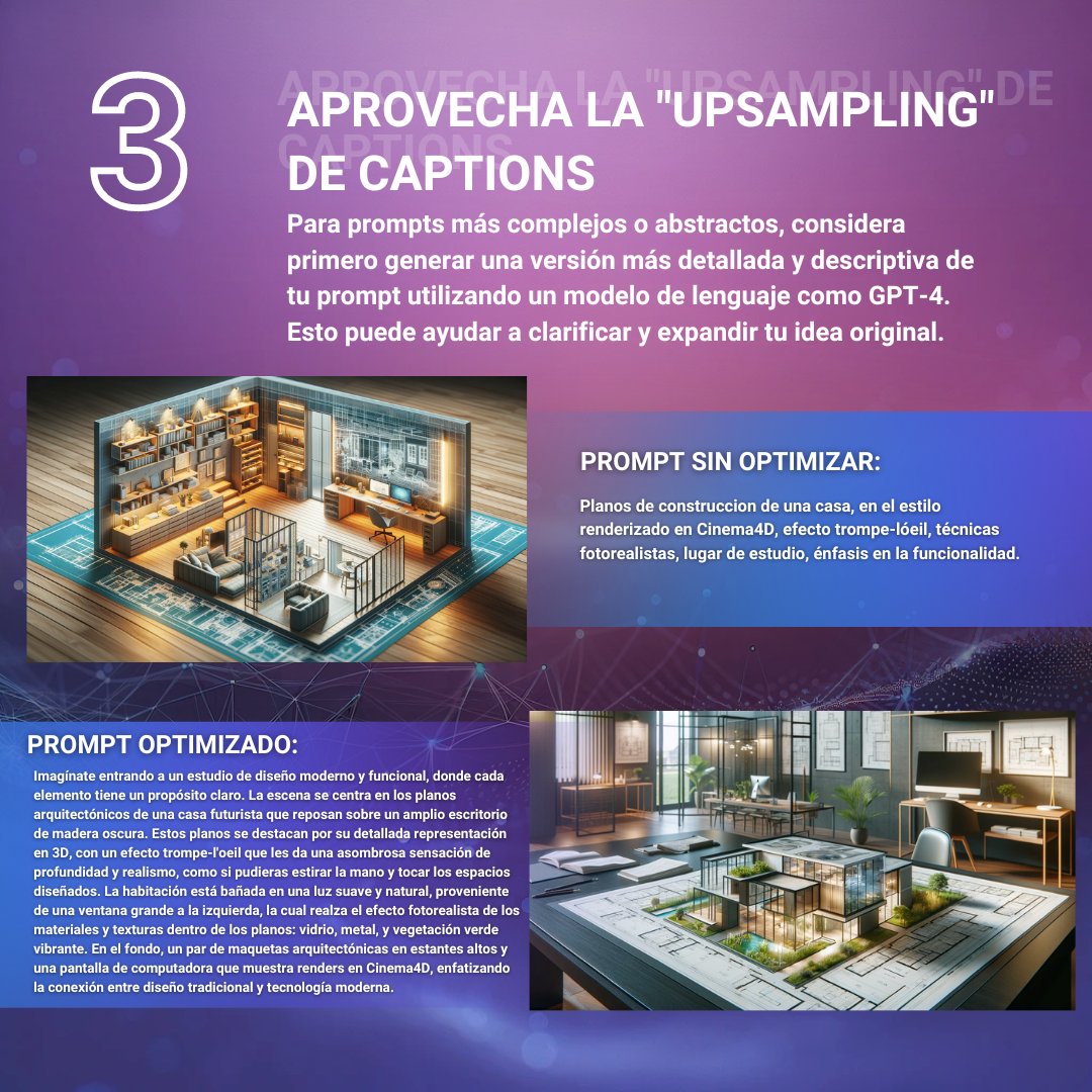 Potencia tus creaciones con DALL-E! 🤖🎨 ¿Quieres imágenes más precisas y personalizadas? Con nuestra herramienta de Prompts para DALL-E te brindamos valiosos consejos para alcanzar la perfección visual que necesitas.