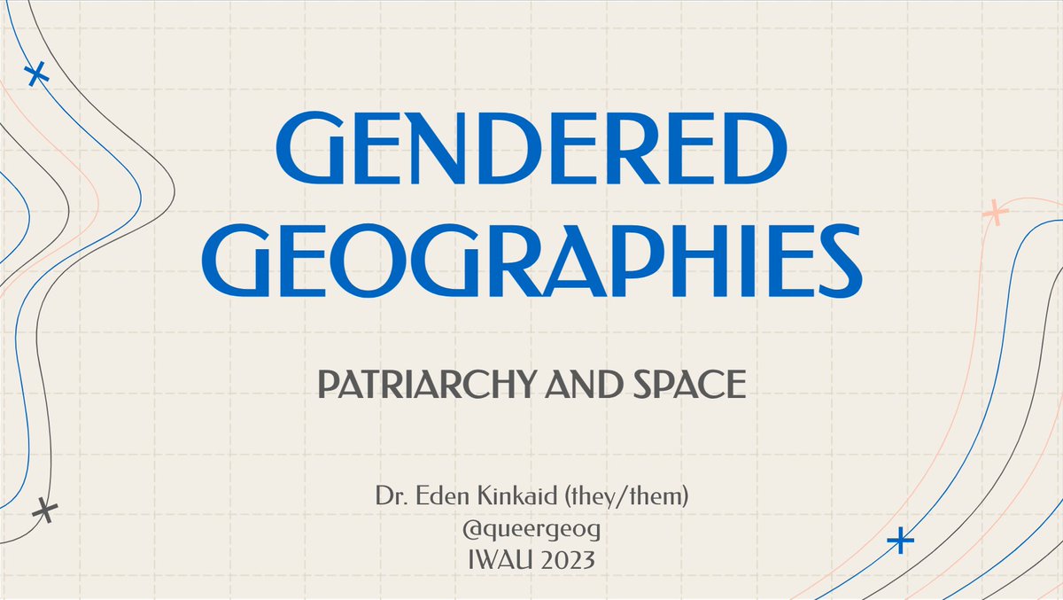 queergeog's tweet image. Just posted a recording of my talk "Gendered geographies: Patriarchy &amp;amp; space" to my website! Accessible (I think?) intro to critical phenomenology, cisheteropatriarchy, and gendered geographies (good for undergrads...and the rest of us!). Check it out! bit.ly/3vitD8C