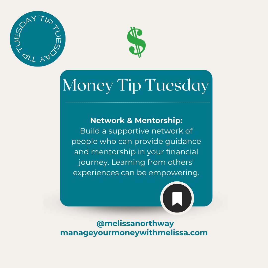 Networking isn't just about making connections; it's about opening doors to opportunities, collaboration, and growth. Cultivate your network, and watch your possibilities expand.🌿

manageyourmoneywithmelissa.com

#moneytips #savingtips #networking #mentorship
