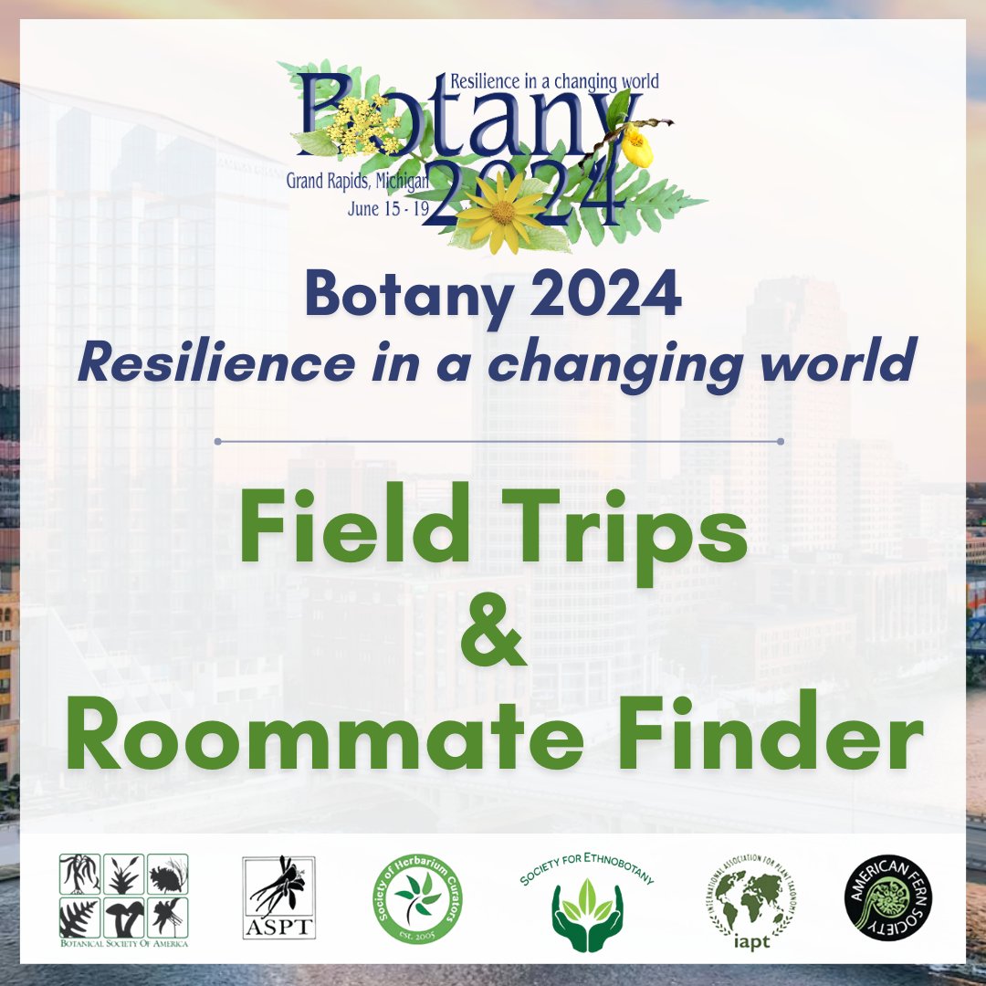 #Botany2024 field trip information is now available! You can also use the Botany 2024 Roommate Finder Tool to help defer housing costs.

For information: botanyconference.org

Don't wait, the early-bird registration deadline AND the abstract submission deadline is April 1!