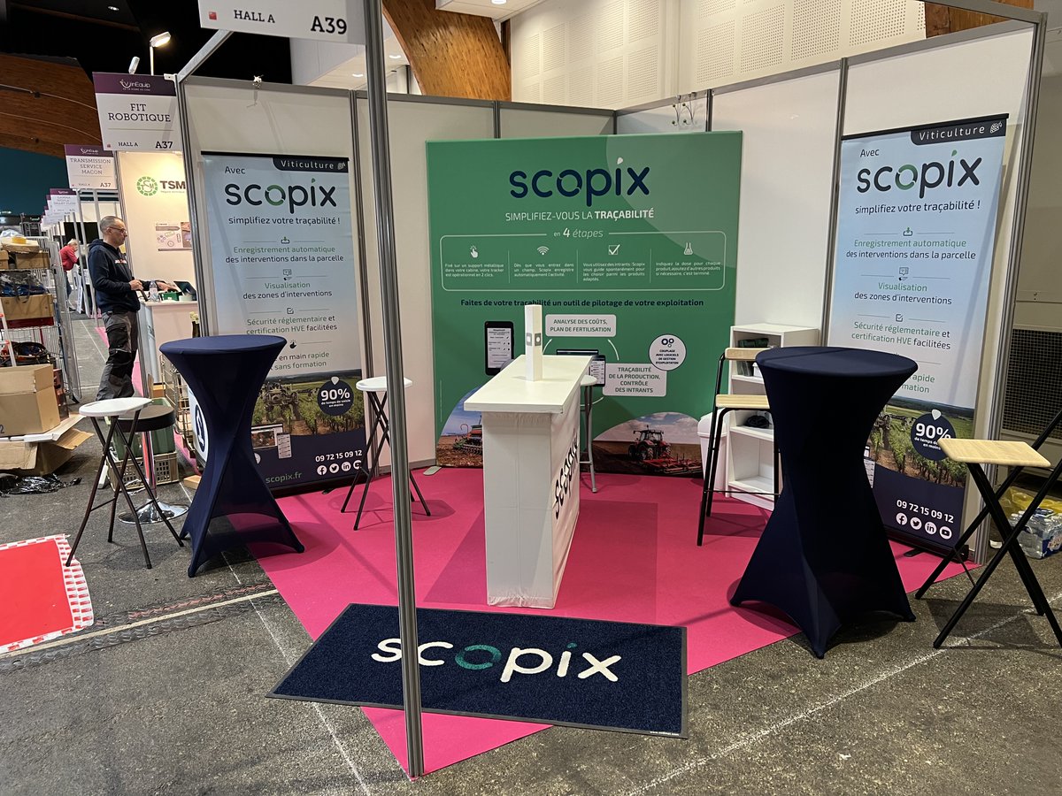 Retrouvez nous demain au Salon <a href="/SalonVinequip/">Salon VinEquip</a> ! 🍇

Nous sommes impatients de vous retrouver demain au Salon #vinequipe ! Venez découvrir notre solution et échanger avec notre équipe sur la manière dont #scopix peut répondre à vos besoins dans le domaine #viticole.🌱🌟