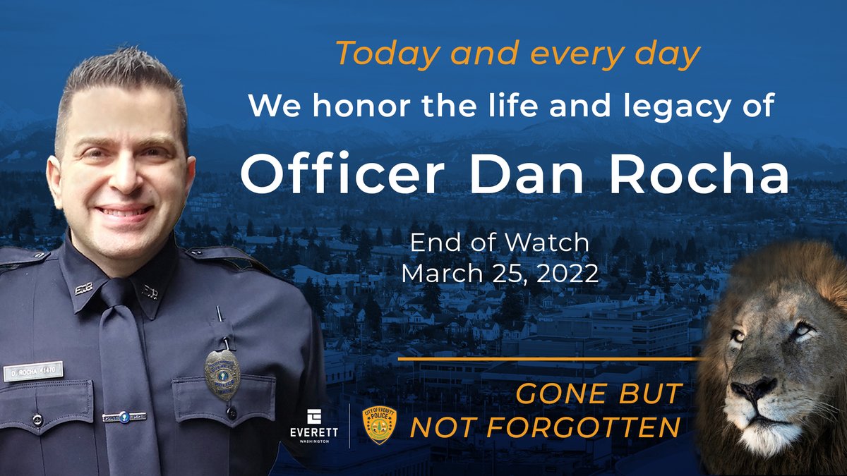 Today we honor EPD Officer Dan Rocha. It has been two years since his end of watch. We miss him every day and he will never be forgotten. EOW: March 25, 2022.