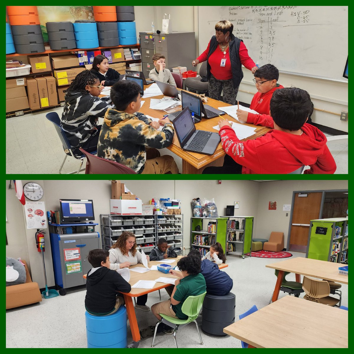 It's an all hands-on deck mentality with Principal Molina @MsTinyButMighty teaching in small groups, AP Grimaldo @APDaniGrim teaching 5th grade science, and ILCs providing intentional small group instruction @ElementaryHogg! #Region1Excellence, @LourdesGarduno3