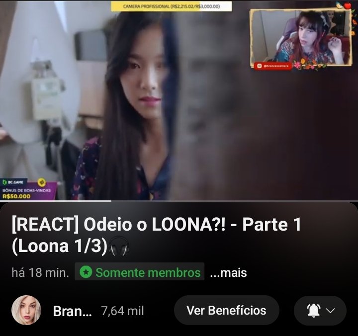 pediram benefícios? em youtube.com/brancascarnera vc tem! Saiu a primeira parte do react de loona lá pra quem perdeu!💥 Vire apoiador da @BrancaScarnera 🫦