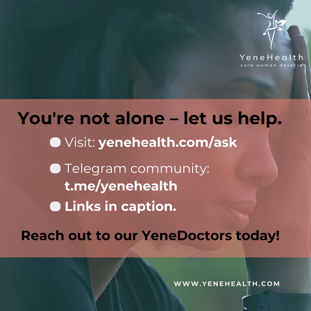 If childbirth memories haunt you, you're not alone. From avoiding talks to feeling on edge, these could signal trauma. 

Visit- yenehealth.com/ask/ 
Telegram community at- t.me/yenehealth. 

You're not alone – let us help.

#YeneHealth #Femtech #MaternalHealthMonday