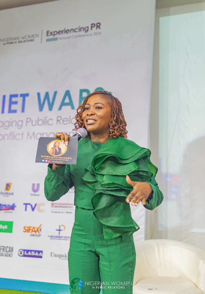 NGWomeninPR's tweet image. To our special host, @RonkeGiwa1, What a great force you are! The audience engagement was top notch! You did all with finesse. Our hats are doffed! Thank you for being a part of the experience.

#ExperiencingPR2024 #Conferencehost #EPR2024