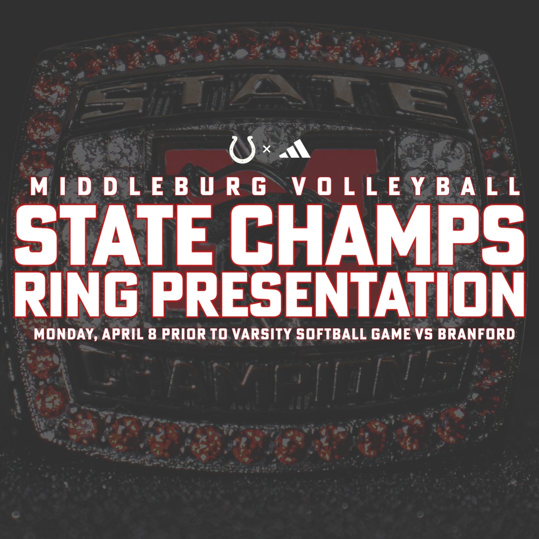 Make plans to join us Monday, April 8 as we present our state champion volleyball team with their state championship rings! The presentation will take place prior to the varsity softball matchup against Branford at 7 p.m. #HorsePower