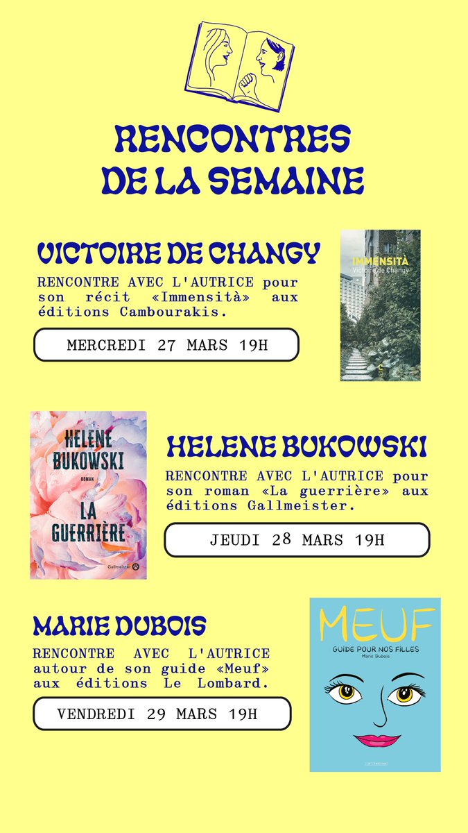 On se retrouve avec un beau programme pour cette semaine 💙