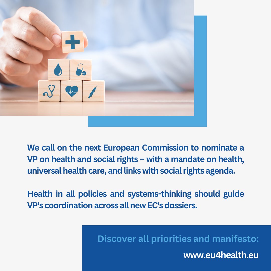 🔟 weeks until the 2024 European elections: health must stay high on the political agenda. #UseYourVote4Health Discover the 1st priority of the #EU4Health Civil Society Alliance. #PublicHealth #EuropeanPriorities #EuropeanElections #HealthIsAPoliticalChoice