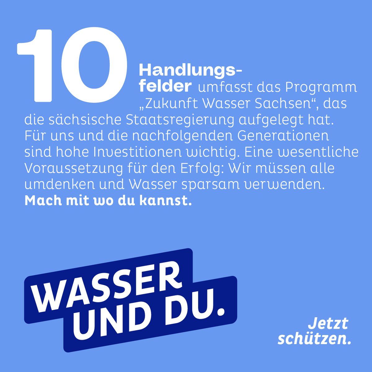 🚀💧Kampagne »Wasser und du« gestartet: Gemeinsam mit @SMEKUL_SN und der #Landestalsperrenverwaltung #Sachsen möchten wir fortlaufend auf die wertvolle Ressource #Wasser aufmerksam machen und wie wir sie gemeinsam nachhaltig schützen & bewahren können 👉 sohub.io/a06h