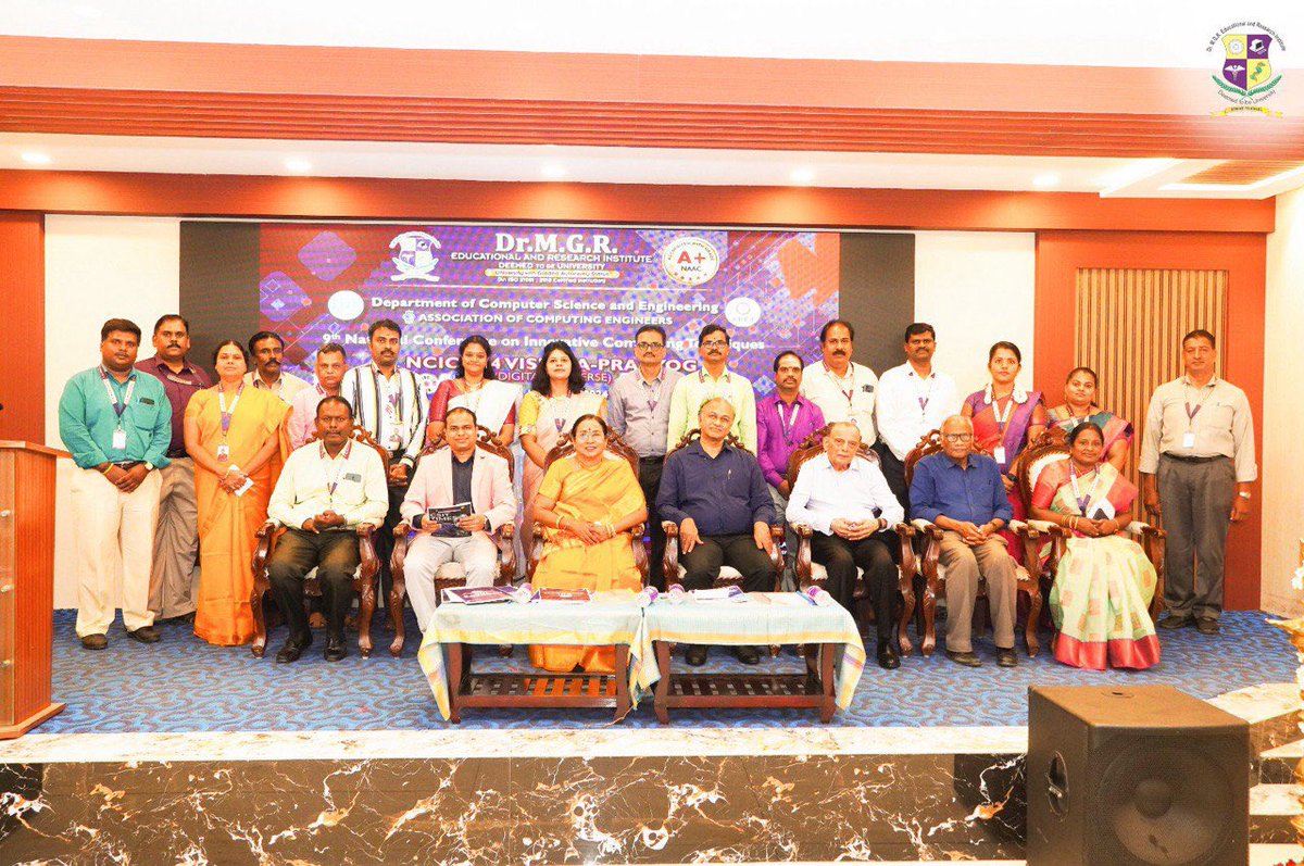 MgrUniversity's tweet image. 9th National Conference on Innovative Computing Techniques (NCICT’24) - VISHWA-PRADYOG organized by the Department of Computer Science and Engineering and the Association of Computing Engineers.
#mgreri #computerscience #computerengineer #mgruniversity #drmgruniversity