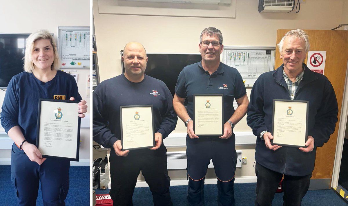 Four crew members from Gravesend @RNLI have received commendations after providing crucial roles in saving a life in the area of Dartford Crossing. rnli.org/news-and-media…