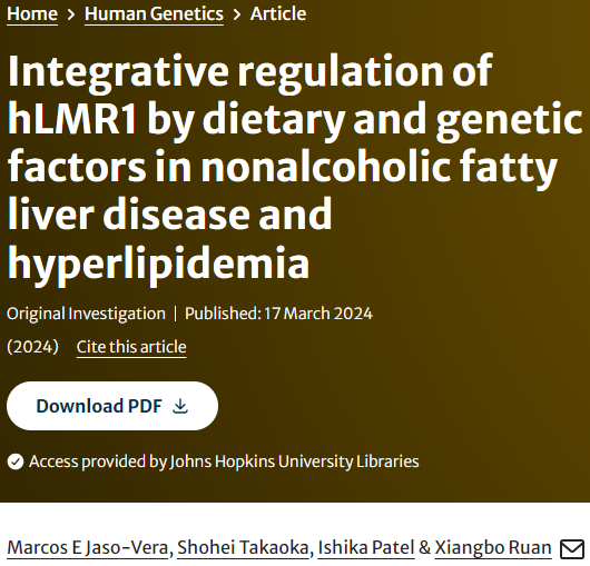We are pleased to bring you this amazing paper written by one of our postdocs at the Florida campus! Great contribution @MarcosEJV and Ruan Lab theruanlabofrnametabolism.org link.springer.com/article/10.100… #NAFLD #Liver #Hyperlipidemia #hLMR1 #Cholesterol #Triglycerides